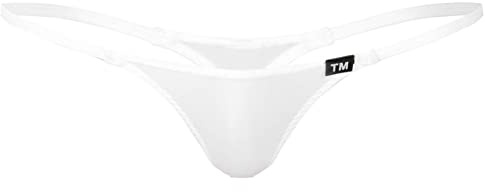 Oyolan String Homme Sexy Hot Micro String Ficelle T-Back Thong G-String Taille Basse Slip Tanga Elastique Underwear M-XXL