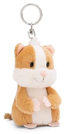NICI 49865 Schlüsselanhänger Hamster 9cm beige-Nachhaltiger Begleiter Kuscheltieranhänger mit Schlüsselring für Schlüsselband, Schlüsselbund & Schlüsselhalter