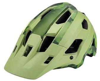 Fahrradhelm, Leichter Komfort Mountainbike-Helm Skateboard Helm mit Visier, Atmungsaktiv Helme für Herren Damen Erwachsene Jugend, Verstellbar in der Größe-Green