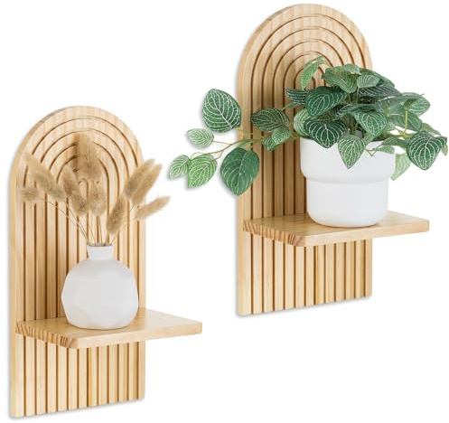 Walasis Wandregal Holz Boho Wanddeko, Kinderzimmer Regale Wand Deko