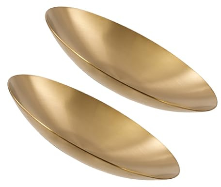 MYSUNBAR Lot de 2 petites assiettes, plateaux en acier inoxydable avec fourchette à fruits, assiettes à dessert et à collation, dorées, diamètre : 10 cm