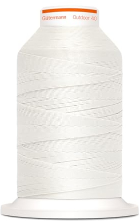 Gütermann Nähgarn, Weiß, Polyester-Mischung, 400m, UV-beständig