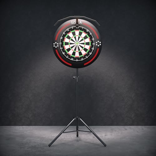 SOLLA Portable Height adjustable Stand, Professional Tripod Dartboard Stand, Suitable for Suitable for Sisal and Electronic Dartboards (Dartboard Stand)