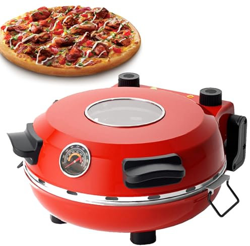Non-Stick Pizza Maker, 1200w Pizza Machine Electric With Adjustable Temperature, Auto Pizza Baking Oven With Timer, Indoor Pizza Oven, Countertop Portable Pizza Oven, Pizza Maker Machine