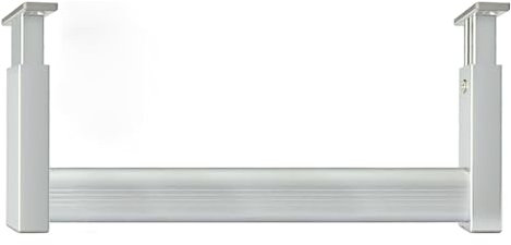 Asta Appendiabiti Regolabile, Tubo per Mobili, Aste appendiabiti for armadio a forma di U con supporto regolabile, aste appendiabiti in metallo for appendere gli abiti(White,130cm(51 1/8))