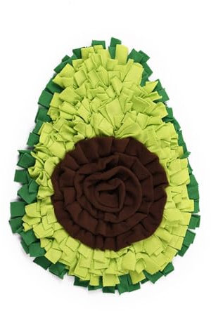 Schnüffelteppich Hund Futtermatte Schnüffeldecke Hundespielmatte - Hundematte Snuffle Pad in Avocado Faltbares Pet Sniffing Mat Trainingsmatte, für Haustier Hunde Katzen (Grün, 1 Stück)