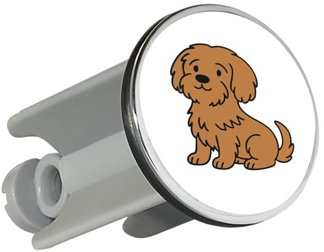 Huuraa Waschbeckenstöpsel Havaneser Havi Comic Geschenk | Universal Stopfen 4cm höhenverstellbar Abflussstopfen Geschenkidee Stöpsel mit Motiv für das Waschbecken