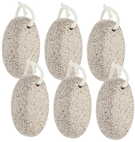 Fußschrubber Bimsstein -pack, Waschbar, gegen Hornhaut | Pediküre Zubehör für Zuhause, Kleine Form, Komfortabel in Hand, Wiederverwendbar, 6 Stück