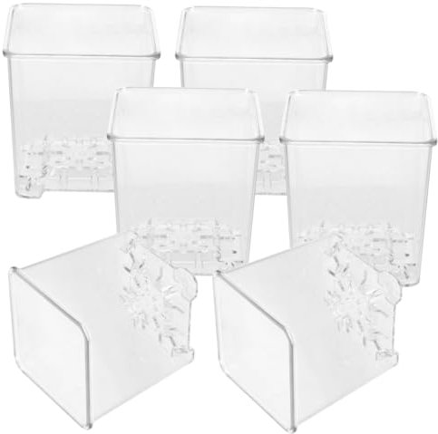 HYTROVE Pots à Orchidées Respirants Lot de 6 Transparents en Acrylique