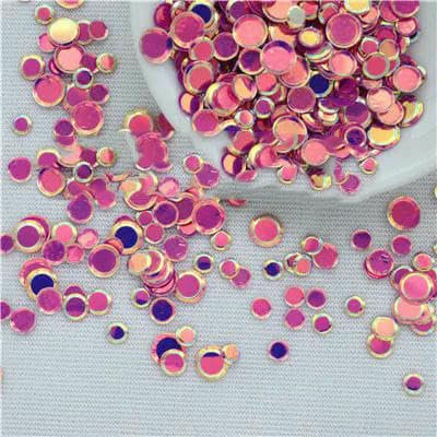 3000 Stück/Los 4/5/6 mm Tasse, rund, ohne Loch, lose Pailletten, Glitzer, Paillette, Nähen, Hochzeit, Konfetti, Basteln, Kinder, DIY, Fuchsia, gemischte Größe