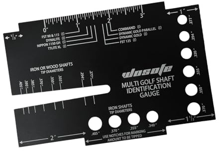RNXRZANK Golf Club Shaft Size Identification Template - And Compact Tool