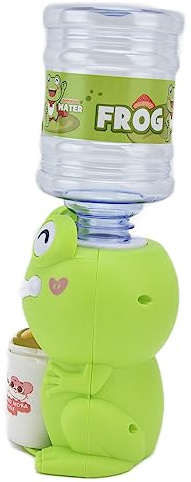Riuulity Mini Fontana Giocattolo con Effetti Sonori e Luminosi per il Gioco Fantasioso dei Bambini, Materiale Plastico (Grande rana carina)