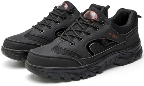Wizeny Men's Hiking Shoes Fashion Wide Toe Box Waterproof Trekking Backpacking Shoes for Walking Camping Climbing Daily Outdoor