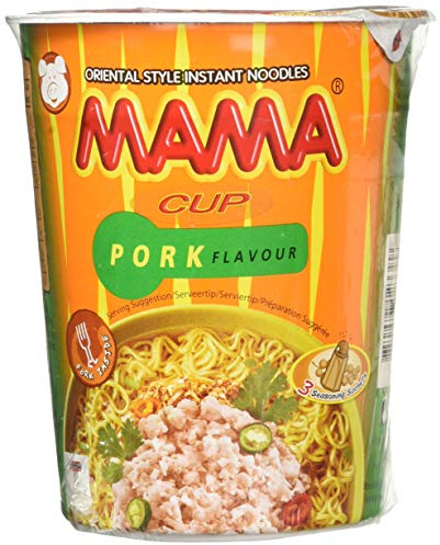 Mama Instant Cup Noodle with Pork Flavor 70 g - Lot of 8 TMAMACUPP