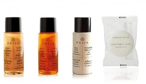 Prija Hotel Wilkommenspacket 400 pezzi shampoo, gel doccia, lozione per il corpo e sapone