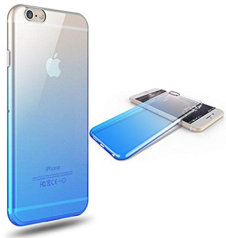 Shot Case - Coque Silicone Degrade IPHONE 5/5S/SE Bi-Color Souple Gel Protection Apple (Couleur Bleu)
