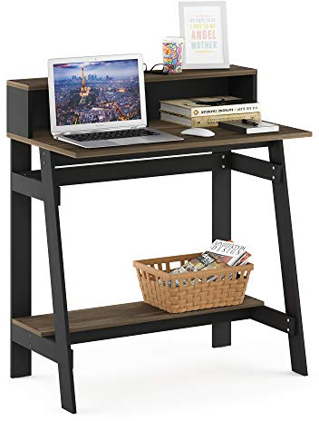 Furinno Simplistic A Frame Computer Desk, Study Desk, Writing Desk, Columbia Walnut
