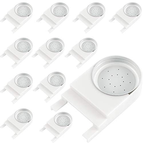 KEILEOHO 12 Pack 5.5 inches x 3.15 Inches Bee Feeder, Honey Bee Beehive Front Entrance Feeder, Bee Drinking Equipment with Lids for Professional Beekeeper or Beginner Feeding Sugar Syrup or Water