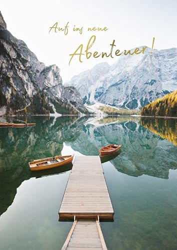 Hartung DIN A4 Abschiedskarte: Karte zum Abschied von Kollege und Kollegin, Grußkarte zu Renteneintritt, Ruhestand & Jobwechsel, Grußkarte Neue Abenteuer