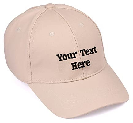 AIVYNA Baseballkappe,Baseball Cap mit Wunschtext oder Namen Bestickt 100% Baumwolle Personalisiert Sonnenmütze für Damen,Herren und Kinder (verstellbar für Kinder, wahre Farbe)