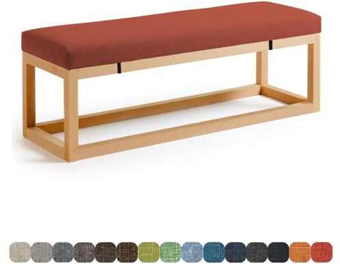 Lsjoaw Bankauflage Bankkissen Sitzauflage Sitzkissen Bank 110X45X5CM Stuhlkissen Bankpolster Schaukel mit abnehmbarem Bezug für Fensterbank Outdoor Gartenmöbel Terrasse Drinnen Sitz,Crimson