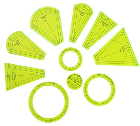 Dresden Plate Template Set 10 Quiltvorlage Quilting Schablone Template Set Premium Quilten Schneidwerkzeug, Patchwork Nähen Schneiden Handwerk Lineal quilting schablonen