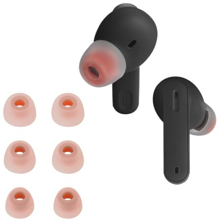 kwmobile 6X Silikonaufsätze für JBL Tune 230 NC TWS / T230NC - Ersatz Ohrstöpsel in 3 Größen - Ear Tips für In-Ear Kopfhörer - Zubehör Ersatzpolster in Weiß