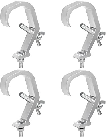 SAVITA 4pcs Stage Light Clamp Hooks, Metal Truss C-Clamp Mounting, Heavy Duty, 1.18-2inch