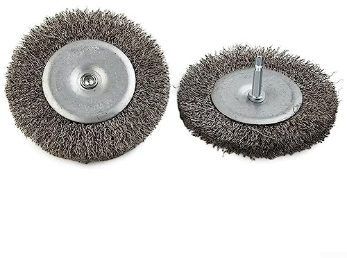 ZYNCUE Elektrische Fugenbürste Ersatzbürste Drahtbürste Fugenreiniger für EFB 400 und EFB 401 Blister, mit Durchmesser 6 mm Schaft, 2 Stück