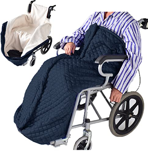 Samnuerly Rollstuhldecke Winter, leichte Rollstuhldecke, Rollstuhl-Kuschelbezug Universal, Rollstuhltasche, Fußsack, aufsteckbarer Rollstuhlsack, universelle Wickeldecke für Erwachsene, 130 x 65 cm
