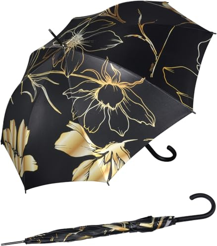 Doppler Damen Taschenschirm Satin mit Auf-Zu-Automatik Magic Fiber Fiore