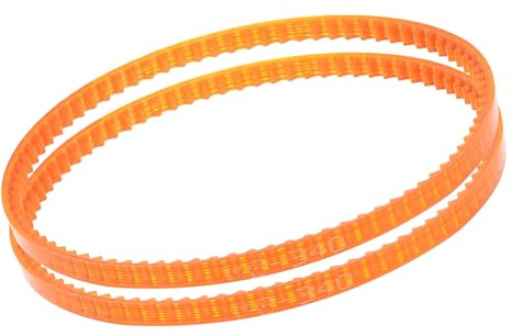 Kozelo 2 Stück MB340 Standard-Nähmaschinenantriebsriemen - [340mm Umfang x 4mm Dicke] Polyurethan-Motorantriebsriemen für den Einsatz in Haushaltsnähmaschinen, Einzelzahn, Orange