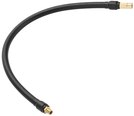 Motoforti Tubo De Extensión Para Inflador Negro 1Pc Conexión Rápida | Dorado, Goma, Metal, 15.75 Pulgadas, M8x0.8, 10 Mm Od, 40 Cm, Universal, 0.305inx32TPI, Sin Fugas