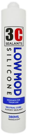 3C Sealants Low Mod Silicone Sealant (Black, 380ml)