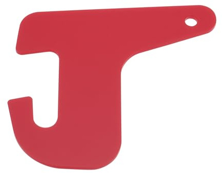 eMagTech 1pc Security Door Lock Plate Catches Plate Fit Caravan and Motorhome Car Door Fixed Plate 97mmx88mm Plastic Lock Plate Red