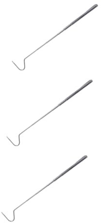 Milisten 3St Schlangenhaken Retraktierbar Reptilienwerkzeug Schlangenfangwerkzeug Werkzeug zum Fangen von Schlangen Hakenwerkzeug Fänger Ratte Reptilienzubehör Schlangenwerkzeug Silver