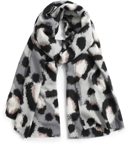 Superora Damen Schals Weiche Warm Stola Herbst Winter Gedruckt Langer Schal Scarf Leopard Gedrucktes Muster 190cm*65cm