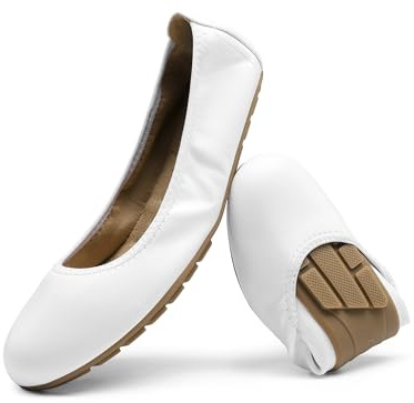 DREAM PAIRS Bailarinas Planas Mujer | Plantilla 3 capas, suela PVC curva antideslizante, flexible 360°, plegable, apta viajes.