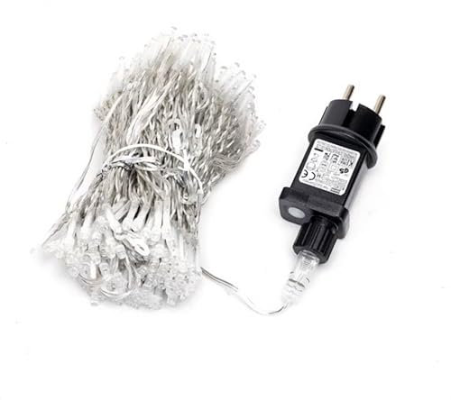 Blendend Luces planas de cortina LED, batería 3AA, luz blanca fría, 1m x 1m, ideales para decoración y ambientación en eventos o espacios interiores.