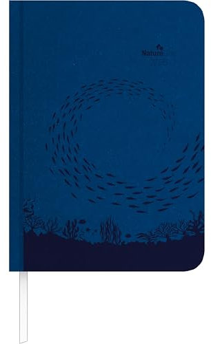 Alpha Edition - Wochen-Minitimer Nature Line Ocean 2026 – Taschenkalender A6 ( 11×15 cm) mit Monatsübersicht & Notizbereich, umweltfreundlicher Terminplaner für Beruf, Schule & Alltag