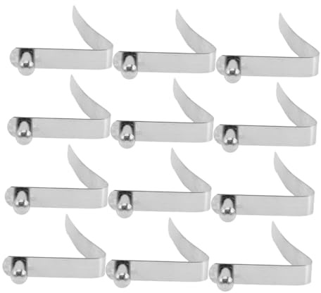 Mikikit 12pcs Tent Tube Spring Clamp Snaps for Boat Cover Tent Tarp Kayak Umbrella Scaffolding Accessory
