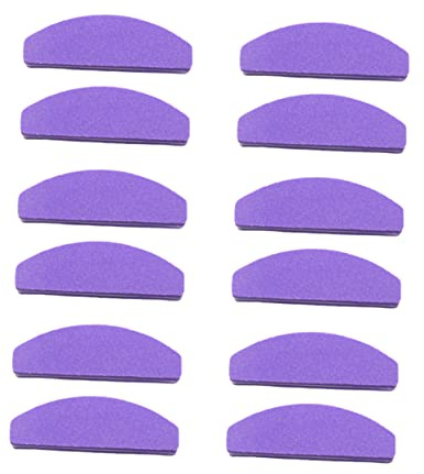 DEARMAMY 20stücke Kurze Schwammnagelfeilen Mini-halbmondform Nagelfeile Mit Doppelseitigen Polierstreifen Für Präzises Schleifen Und Polieren Nagelschleifbrett Für Heim Und Salongebrauch