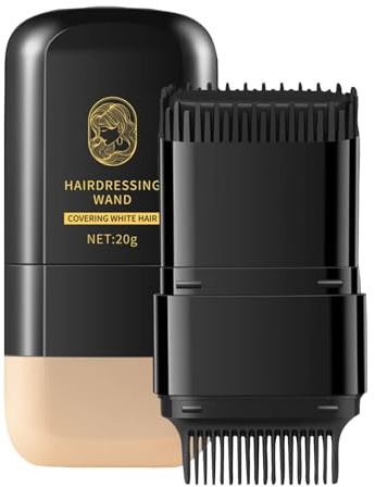 Haarfärbekamm,2-In-1 Instant Temporärer Haarfärbemittel,Haarfärbestift,Haarkamm Und Haarfarbe,Werkzeug Zur Grauhaarabdeckung,Haarfärbestiftbürste Für Männer Und Frauen(Schwarz)