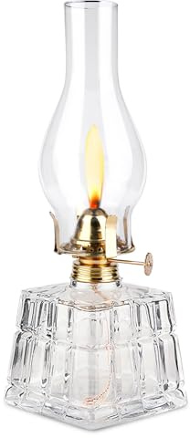 Petroleumlampe Für Innenräume,Öllampen Aus Glas,Winddicht Dekorative Öllampe,Petroliumöllampe Transparente Für Esszimmer,Wohnzimmer Esszimmer Notfalleinsatz