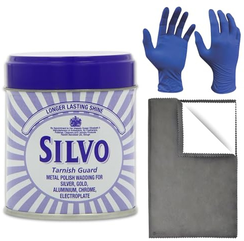 Silver Polish & Tarnish Guard Bundle – Polishing Cloth, Professional Gloves & Jewelry Care for Sterling Silver, Gold & Platinum
