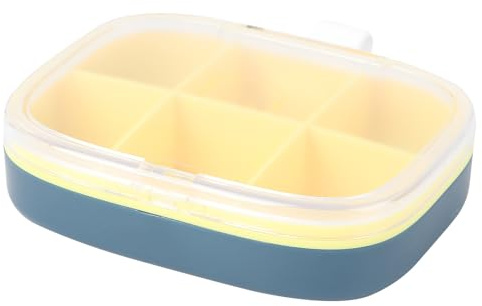 Porta Pastiglie Portatile Grande, Organizzatore Medicine da Viaggio Blu | Plastica, Pianificatore Giornaliero, Conservazione Sicura, Comodo da Portare, Organizer Compatto per Gite