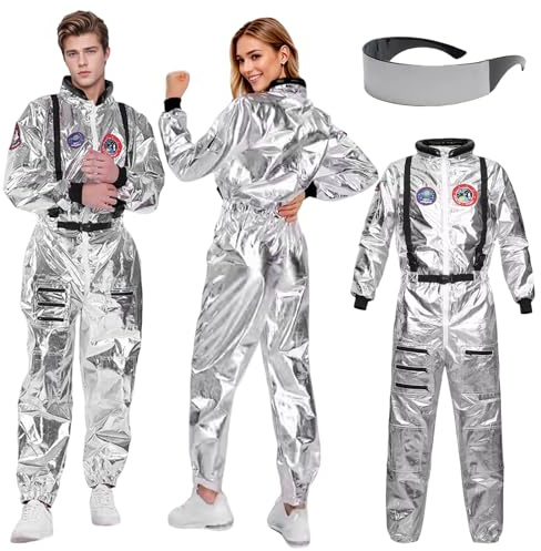 GEMAKA Disfraces de Astronautas para Fiestas de Carnaval, Disfraz Espaciales para Adultos, Disfraces de Halloween para Hombre Disfraces de Carnaval para Hombre Mujer Juegos de Rol (X-Large)