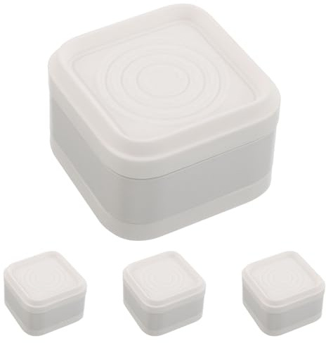 4pcs Washing Machine Anti Vibration Foot Pads White Tpr Pp | Shock Absorbing Stabiliser Cups, Effortless Installation, Enhanced Stability for Furniture and Sofas