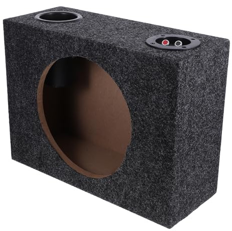 Abaodam Caisson de Basses Voiture 10 Pouces Ultra-Fin, Caisson pour Subwoofer Audio Embarqué, Boîtier Léger en MDF pour Système Audio Automobile, Adapté à Installation Intégrée et Usage