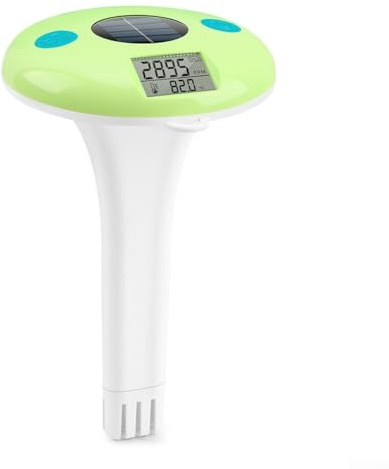 2-i-1 digital pooltermometer för salthalt och temperatur med vattentät solkraftsfunktion